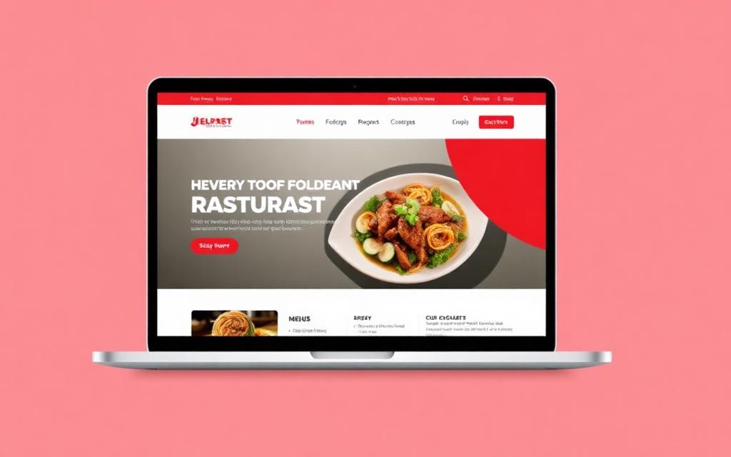 Example restaurant & food truck website mockup